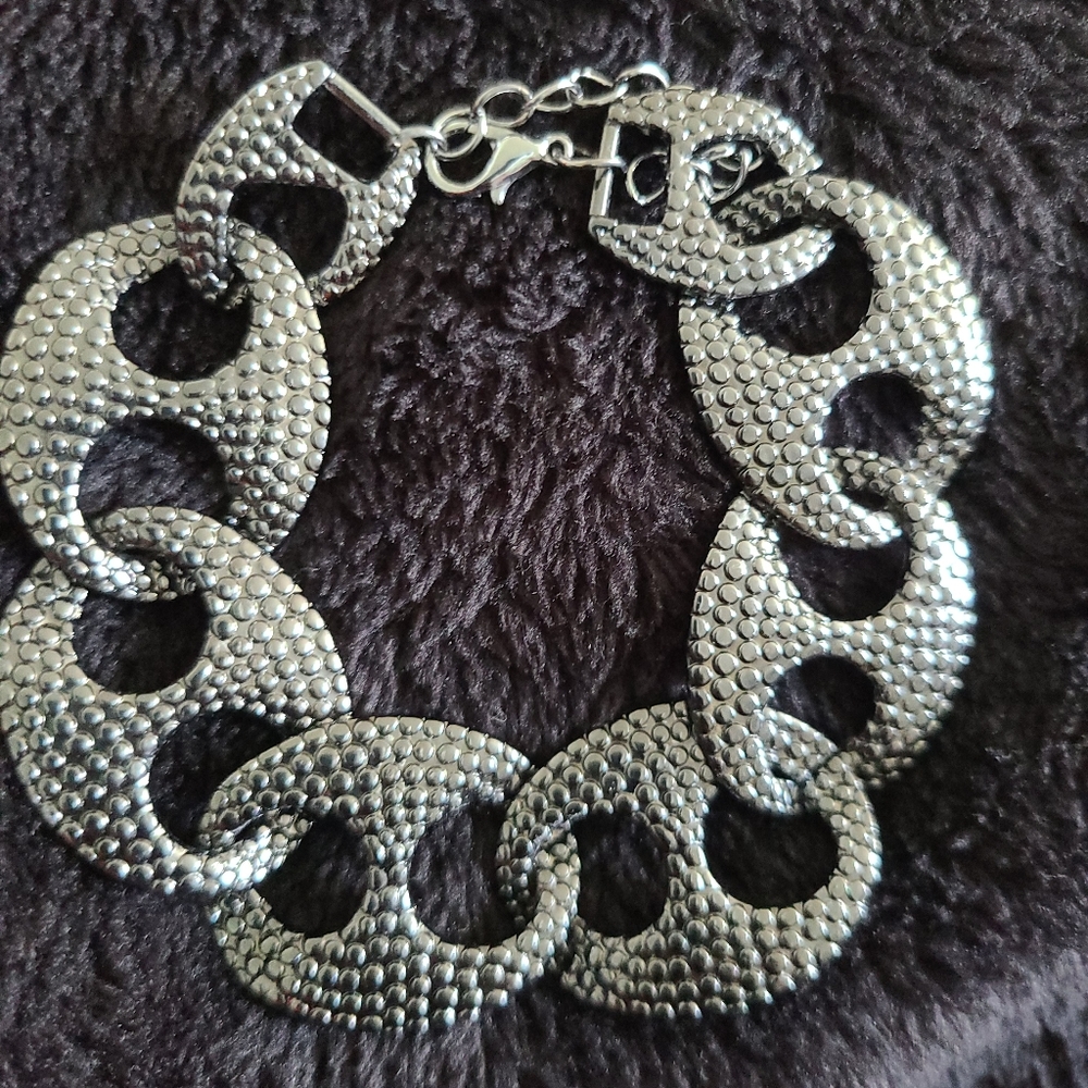 Casual Black Link Bracelet